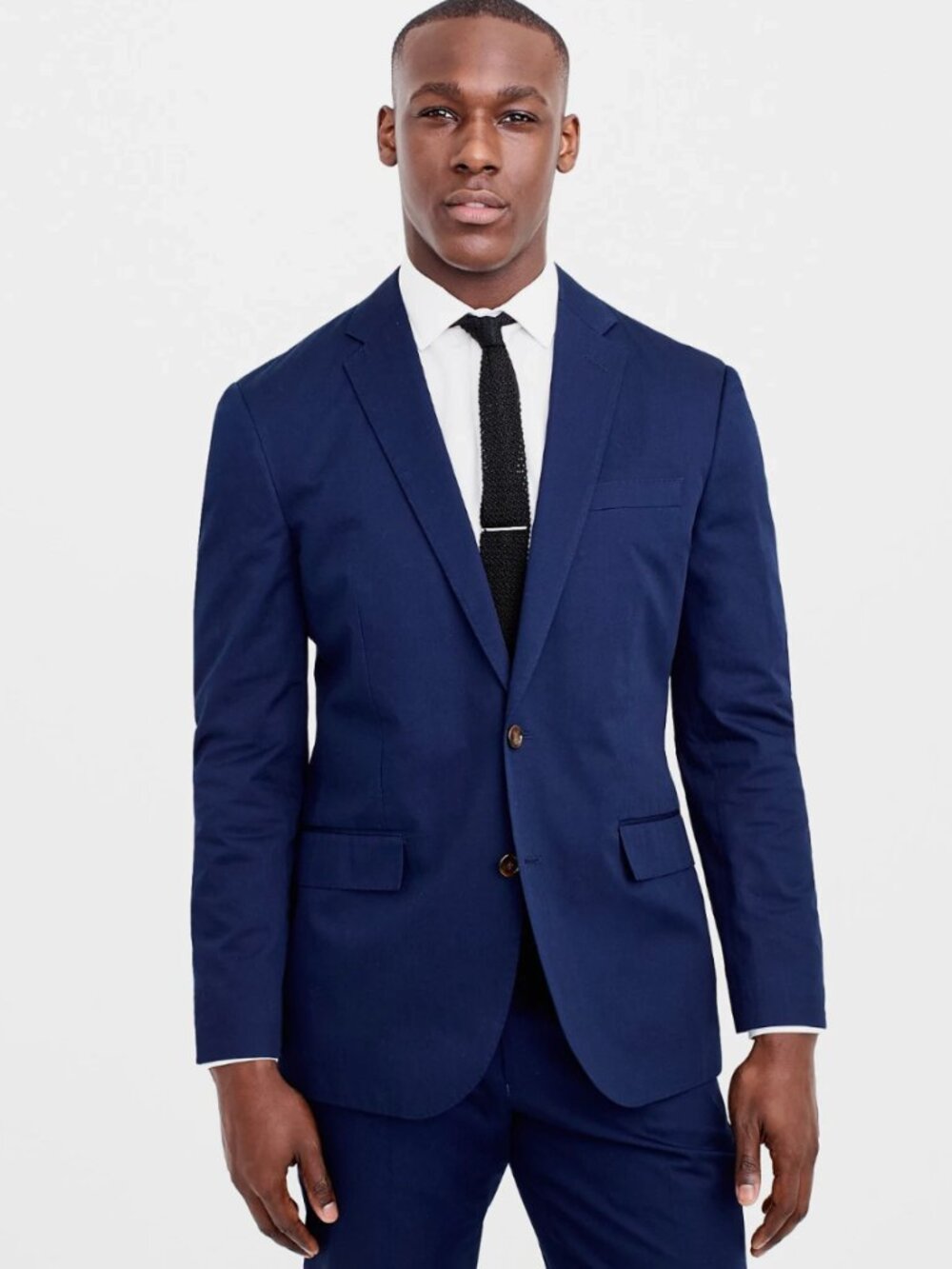 J.Crew Crosby Blazer Suit Jacket Blue Italian Cotton Larusmiani 42R